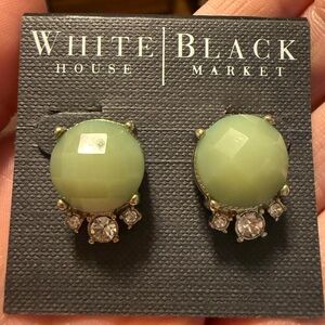 White House Black Market Green Stud Earrings
